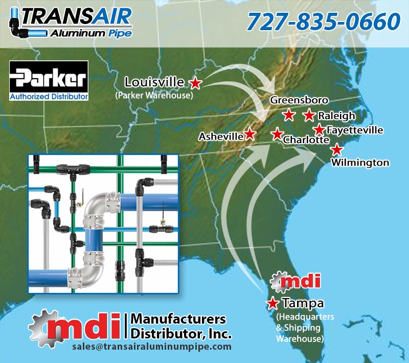 North Carolina Transair Pipe  North Carolina Transair Distributor